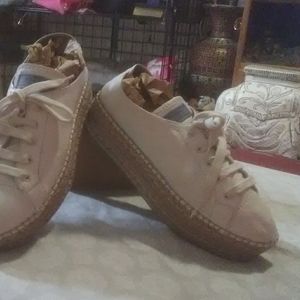 Prada Madres leather sneakers